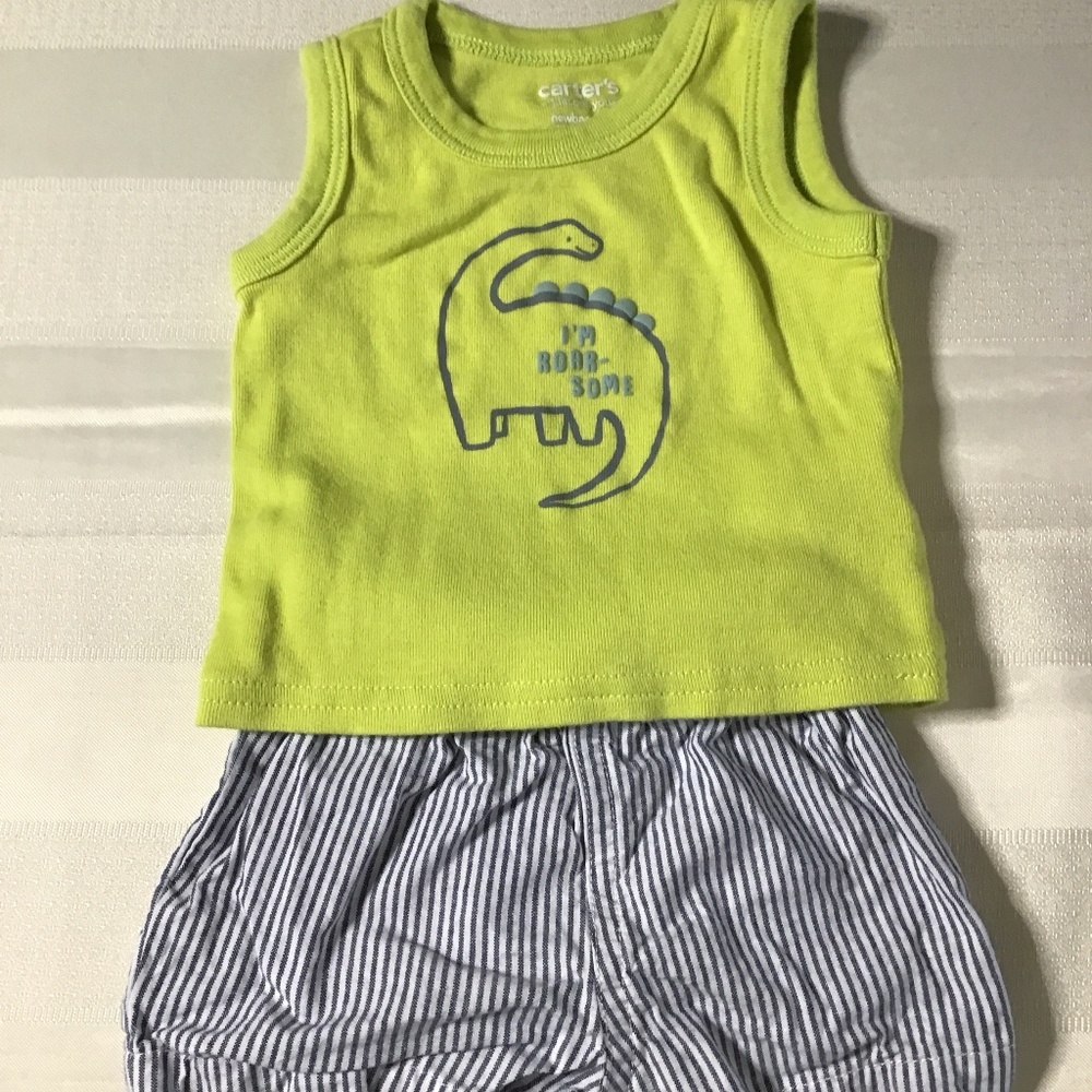 Carters, I’m Roar-Some tank and short set, size NB